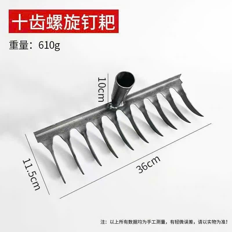 ✅Rẻ Vô Địch✅Cào Xoắn Đa Năng Làm Vườn-Cào Thép Cào Cỏ, Cuốc Đất- Cào Xoắn 10 Răng-----