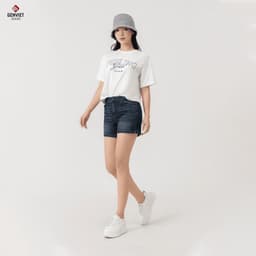 [ẨN] Quần Sooc Nữ GENVIET JEANS Chất Liệu Denim Co Giãn Cao Cấp, Cạp Cao Trẻ Trung Năng Độn 8585 3