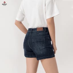 [ẨN] Quần Sooc Nữ GENVIET JEANS Chất Liệu Denim Co Giãn Cao Cấp, Cạp Cao Trẻ Trung Năng Độn 8585 5