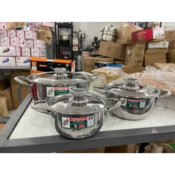 ( 1 Đáy ) Bộ 3 Nồi Inox Dùng Được Bếp Từ-Bộ Nồi Inox Tithafac 16-18-24cm 4