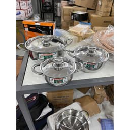 ( 1 Đáy ) Bộ 3 Nồi Inox Dùng Được Bếp Từ-Bộ Nồi Inox Tithafac 16-18-24cm 3