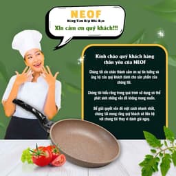 Chảo Chống Dính Đáy Từ-Chảo Chống Dính Chiên Xào Nấu NEOF Dùng Được Bếp Từ Màu Nâu Cafe 2