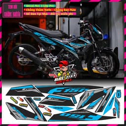 Tem Xe raider satria FI Tem Chế Satria Raider Mẫu Zin Phối Nhiều Màu Mới Decal 5Lớp 3