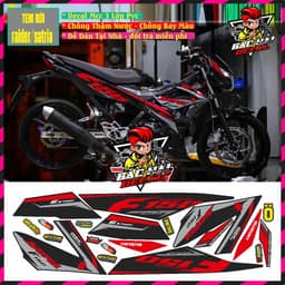 Tem Xe raider satria FI Tem Chế Satria Raider Mẫu Zin Phối Nhiều Màu Mới Decal 5Lớp 1