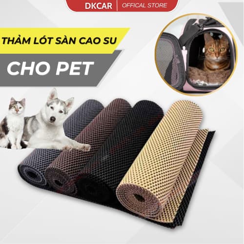 (LOẠI DẦY) Tấm Lót Sàn Chuồng 80cm x 60cm Cao Su Cao Cấp Dễ Vệ Sinh Cho Chó Mèo Dog & Cat - Bảo hành 12 tháng