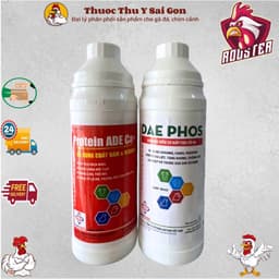 Bộ đôi nuôi gà đá Protein ADE Ca+ 1 Lít và Daephos Canxi khoáng hữu cơ 1 Lít - Nở khung xương, chắc xương, tăng bo 1