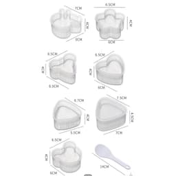 Khuôn Cơm Năm Hình Tam Giác, Khuôn Cơm Nắm Cho Bé, Khuôn Lục Giác, Khuôn Bento, Khuôn Cơm Năm Tự Làm 6