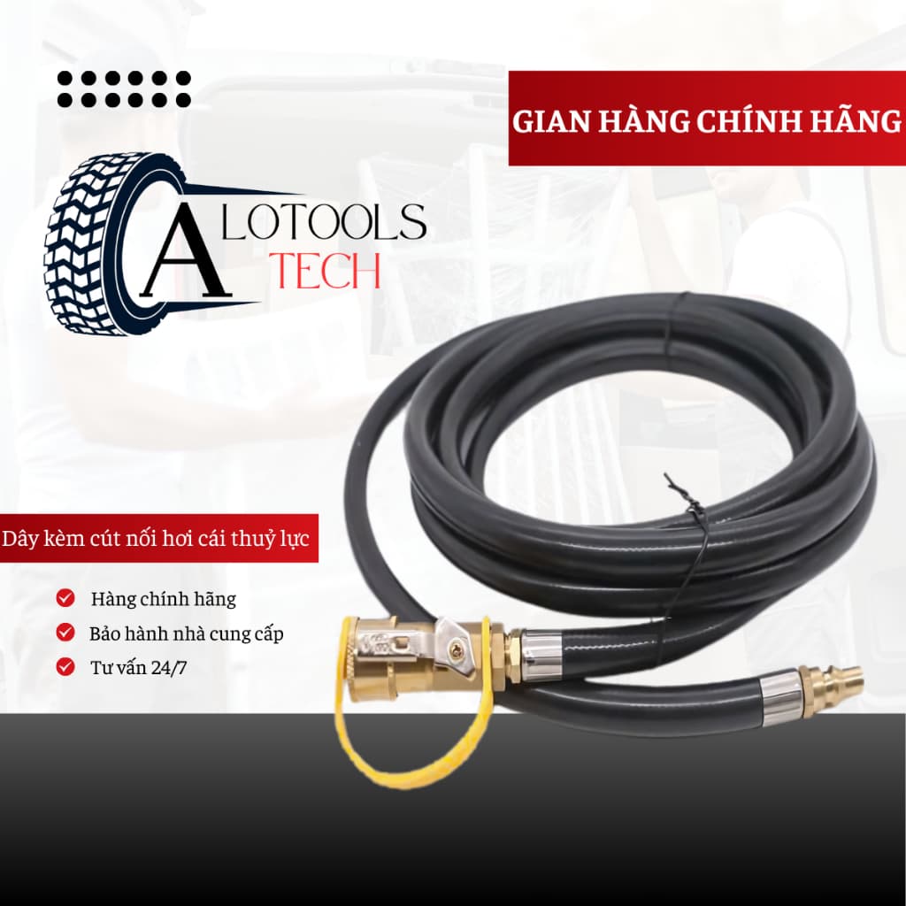 Dây kèm cút nối hơi cái thuỷ lực, dụng cụ sửa chữa ô tô