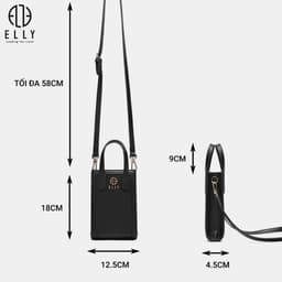 Túi xách nữ đeo chéo ELLY EL356 da tổng hợp cao cấp túi đeo vai xách tay thanh lịch thời trang chính hãng 4