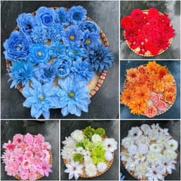 Set 20 đầu bông hoa mix các mẫu,  nhiều tone màu trang trí hộp quà, decor, giỏ hoa quả..(MIX HOA NGẪU NHIÊN) 2