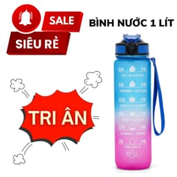 Bình nước giữ nhiệt cute bình đựng nước 1 lít có vòi tập thể thao 1000ml chia vạch mini 1500ml 3