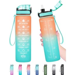 Bình nước giữ nhiệt cute bình đựng nước 1 lít có vòi tập thể thao 1000ml chia vạch mini 1500ml 7