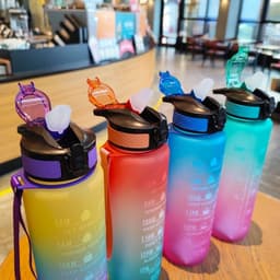 Bình nước giữ nhiệt cute bình đựng nước 1 lít có vòi tập thể thao 1000ml chia vạch mini 1500ml 4