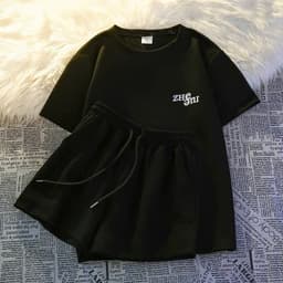 SET Bộ Quần Áo Nam Nữ ZHE APT Unisex - Đồ Bộ Thể Thao Nữ Chất Cotton Mặc Đi Chơi Du Lịch Ullzang 2