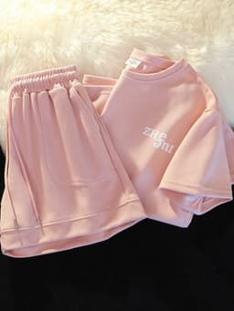 SET Bộ Quần Áo Nam Nữ ZHE APT Unisex - Đồ Bộ Thể Thao Nữ Chất Cotton Mặc Đi Chơi Du Lịch Ullzang 13