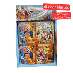 Hộp 40 Quyển Sổ(Mỗi Quyển 12 Trang) Sticker Naruto Dán Trang Trí Sticker Nhân Vật Naruto 1