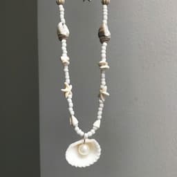 [Sẵn] Bộ Vòng Cổ Và Vòng Tay Đi Biển Ocean Charm Hạt Cườm Mặt Vỏ Sò Ốc Phụ Kiện Trang Sức Dây Chuyền Biển 2