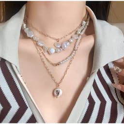 [Sẵn] Set 4 Vòng Cổ Nữ Layer Mặt Sò Ốc Biển Tự Nhiên Ocean Charm - Phụ Kiện Trang Sức Dây Chuyền 8
