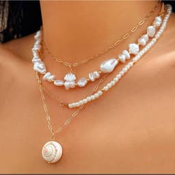 [Sẵn] Set 4 Vòng Cổ Nữ Layer Mặt Sò Ốc Biển Tự Nhiên Ocean Charm - Phụ Kiện Trang Sức Dây Chuyền 9