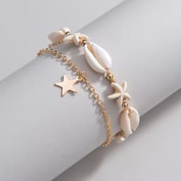 Set 2 Vòng Chân/Lắc Chân, Vòng Tay Ngôi Sao Vỏ Sò Unisex - Quà Tặng Vibe Ocean Charm, Có Sẵn, Phụ Kiện Nữ Đẹp 7