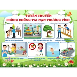 Tranh decan mầm non/ tuyên truyền phòng chống tai nạn thương tích 02 2