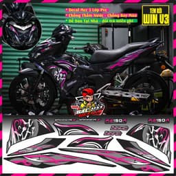 Tem rời Winner X V3 Tem Chế Win X V3 Phối Màu Hồng Đen. Đỏ Đen Nhiều Màu 1