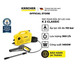 Máy Rửa Xe KARCHER Cầm Tay K 2 Classic - Công suất 1400W - Động cơ chổi than giúp Làm Sạch Xe Máy, Sân vườn dưới 20m2 2