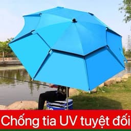 Ô câu cá che nắng mưa 2 tầng chống tia UV cao cấp 8