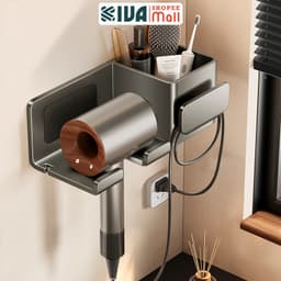 Giá kệ để máy sấy nhà tắm KIVA, giá treo máy sấy lắp đặt dán tường, chất liệu nhôm hàng không. 1