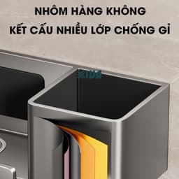Giá kệ để máy sấy nhà tắm KIVA, giá treo máy sấy lắp đặt dán tường, chất liệu nhôm hàng không. 2