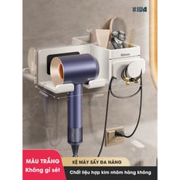 Giá kệ để máy sấy nhà tắm KIVA, giá treo máy sấy lắp đặt dán tường, chất liệu nhôm hàng không. 8