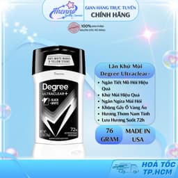 Lăn Sáp Khử Mùi Nam Degree Men 72h UltraClear+ Black +White 76gr - Hàng Mỹ 1