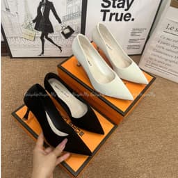 Giày cao gót nữ mũi nhọn chất tuyết nhung mềm cao cấp full hộp kiểu dáng cơ bản thanh lịch cao 5cm ( AH15 ) 1