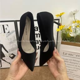 Giày cao gót nữ mũi nhọn chất tuyết nhung mềm cao cấp full hộp kiểu dáng cơ bản thanh lịch cao 5cm ( AH15 ) 8