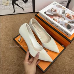 Giày cao gót nữ mũi nhọn chất tuyết nhung mềm cao cấp full hộp kiểu dáng cơ bản thanh lịch cao 5cm ( AH15 ) 2