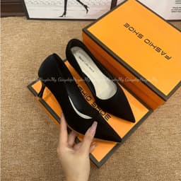 Giày cao gót nữ mũi nhọn chất tuyết nhung mềm cao cấp full hộp kiểu dáng cơ bản thanh lịch cao 5cm ( AH15 ) 3