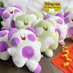 Gấu bông mèo dudu má phính đáng yêu 40cm, đồ chơi hình mèo nhồi bông mềm mại 5