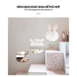 Nhiều loại gương treo tường hình ảnh hoạt hình phù hợp để trang trí phòng tắm/phòng ngủ/ký túc xá 8
