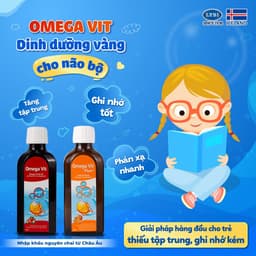 Chai uống Omega Vit Plus BOTAFARMA  bổ não mắt sáng thông minh từ dầu cá Omega 3, Vitamin và khoáng chất Chai 100ml 9