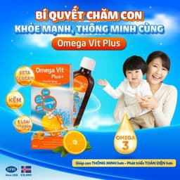 Chai uống Omega Vit Plus BOTAFARMA  bổ não mắt sáng thông minh từ dầu cá Omega 3, Vitamin và khoáng chất Chai 100ml 4