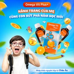 Chai uống Omega Vit Plus BOTAFARMA  bổ não mắt sáng thông minh từ dầu cá Omega 3, Vitamin và khoáng chất Chai 100ml 3