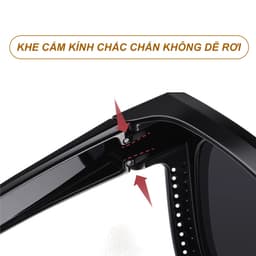 Kính mát phân cực đeo chồng cận, đeo ngoài gọng kính ANDU chống tia UV, siêu nhẹ dễ đeo 5