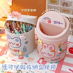 VINBEO Thùng Rác Mini  Cute Nắp Lật [TẶNG STICKER ] Sọt Rác Để Bàn decor bàn học ANHI002 6