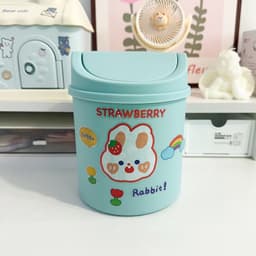 VINBEO Thùng Rác Mini  Cute Nắp Lật [TẶNG STICKER ] Sọt Rác Để Bàn decor bàn học ANHI002 4
