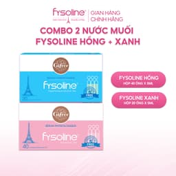 Combo Nước muối sinh lý FYSOLINE Xanh 20 ống x 5ml Và Hồng 40 ống x 5ml 2