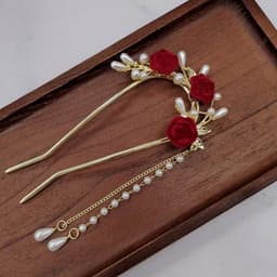 Trâm cài tóc dự tiệc, phụ kiện áo dài cô dâu thanh lịch phong cách Trung Hoa - Hity Beauty 7