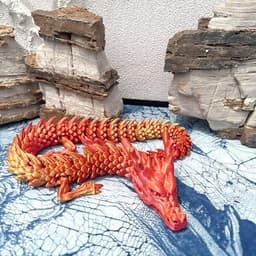 [30cm] Đồ Chơi Mô Hình Rồng in 3D Khớp Nối Tạo Dáng Linh Hoạt Mô Hình Rồng Trang Trí Nhiều Màu Sắc 2