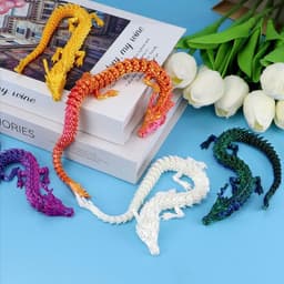 [30cm] Đồ Chơi Mô Hình Rồng in 3D Khớp Nối Tạo Dáng Linh Hoạt Mô Hình Rồng Trang Trí Nhiều Màu Sắc 3