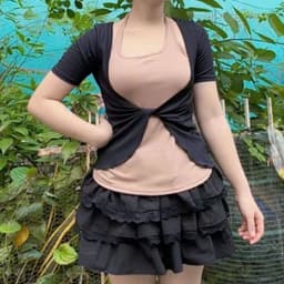 Áo thun nữ tay dài tay ngắn bigsize LiMo Áo phong nữ Áo 2 món đẹp giá rẻ dễ thương xinh ôm body MS393 6