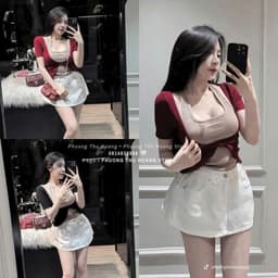 Áo thun nữ tay dài tay ngắn bigsize LiMo Áo phong nữ Áo 2 món đẹp giá rẻ dễ thương xinh ôm body MS393 4